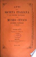 Atti della Società italiana di scienze naturali e del Museo civico di storia naturale di Milano