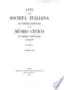 Atti della Società italiana di scienze naturali e del Museo civico di storia naturale di Milano