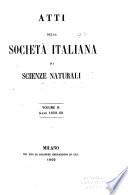 Atti della Società italiana di scienze naturali e del Museo civico di storia naturale in Milano