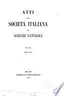 Atti della Società italiana di scienze naturali e del Museo civico di storia naturale in Milano