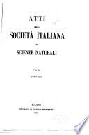 Atti della Società italiana di scienze naturali e del Museo civico di storia naturale in Milano