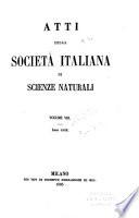 Atti della Società italiana di scienze naturali e del Museo civico di storia naturale in Milano