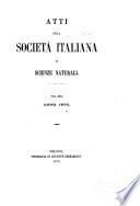 Atti della Società italiana di scienze naturali e del Museo civico di storia naturale in Milano
