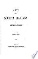 Atti della Società italiana di scienze naturali e del Museo civico di storia naturale in Milano