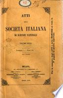 Atti della Società italiana di scienze naturali