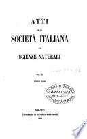 Atti della Società italiana di scienze naturali
