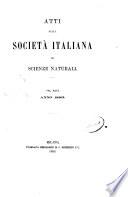 Atti della Società italiana di scienze naturali