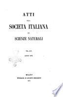 Atti della Società italiana di scienze naturali