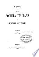 Atti della Società italiana di scienze naturali