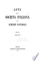 Atti della Società italiana di scienze naturali