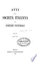 Atti della Società italiana di scienze naturali