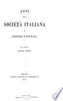 Atti della Società italiana di scienze naturali
