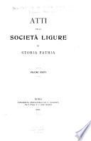 Atti della Società ligure di storia patria