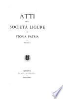Atti della Società ligure di storia patria