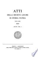 Atti della Società ligure di storia patria