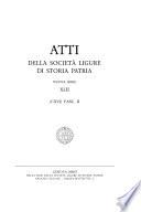 Atti della Società ligure di storia patria