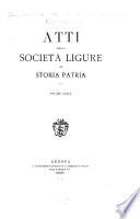 Atti della Società ligure di storia patria