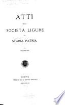 Atti della Società ligure di storia patria