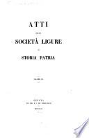 Atti della Società ligure di storia patria