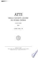Atti della Società ligure di storia patria