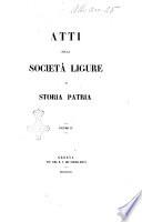 Atti della Società ligure di storia patria