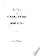 Atti della Società ligure di storia patria
