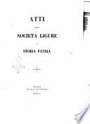 Atti della Società ligure di storia patria