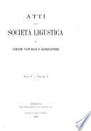 Atti della Società ligustica di scienze naturali e geografiche