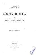 Atti della Società ligustica di scienze naturali e geografiche