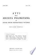 Atti della Società peloritana di scienze fisiche, matematiche e naturali