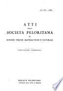 Atti della Società peloritana di scienze fisiche, matematiche e naturali