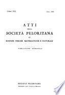 Atti della Società peloritana di scienze fisiche, matematiche e naturali