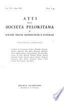 Atti della Società peloritana di scienze fisiche, matematiche e naturali