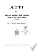 Atti della Società storica del Sannio
