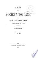 Atti della Società toscana di scienze naturali