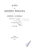Atti della Società toscana di scienze naturali