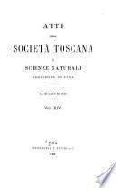 Atti della Società toscana di scienze naturali