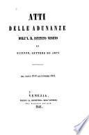 Atti delle adunanze dell'I.R. Istituto veneto di scienze, lettere ed arti