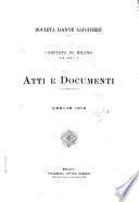 Atti e documenti del Comitato di Milano