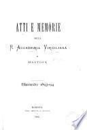 Atti e memorie - Accademia Virgiliana di Mantova