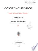 Atti e memorie del Convegno storico abruzzese-molisano