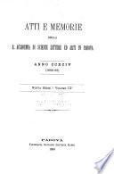 Atti e memorie dell'Accademia patavina di scienze lettere ed arti