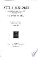 Atti e memorie dell'Accademia toscana di scienze e lettere la Colombaria
