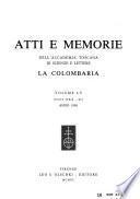 Atti e memorie dell'Accademia toscana di scienze e lettere la Colombaria
