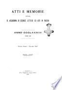 Atti e memorie della R. Accademia di scienze lettere ed arti in Padova