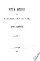 Atti e memorie della R. Deputazione di storia patria per le province delle Marche