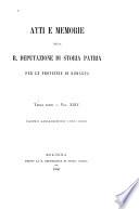 Atti e memorie della R. Deputazione di storia patria per le provincie di Romagna