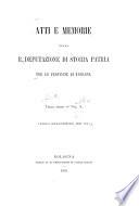 Atti e memorie della R. Deputazione di storia patria per le provincie di Romagna
