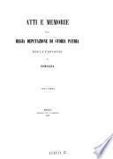 Atti e memorie della r. deputazione di storia patria per le provincie di Romagna