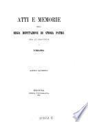 Atti e memorie della r. deputazione di storia patria per le provincie di Romagna